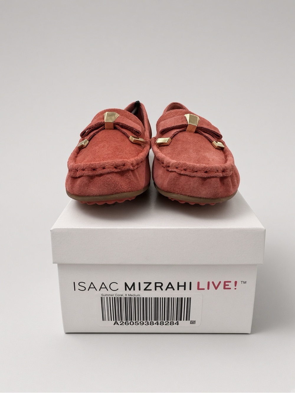 Isaac Mizrahi Live Alia Orange Suede Loafer 8M IMALIA A260593848284